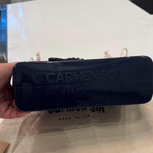 Carmen Sol NWT  Navy Blue Women's Tote Bag - Picture 5 of 11